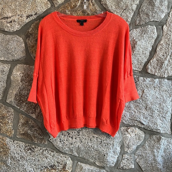 J.Crew Drop Shoulder Linen  Sweater - Picture 4 of 6